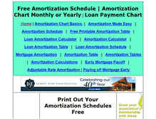 Tablet Screenshot of freeamortizationschedule.net